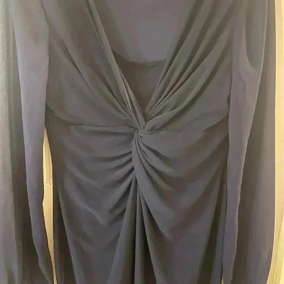 Chaps twist front midi dress navy blue new with tags 8 - Picture 9 of 12